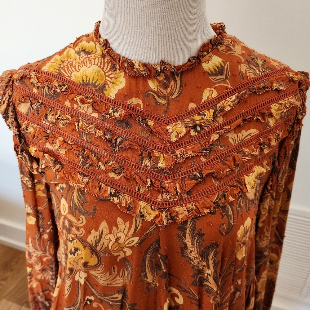 Spell & Gypsy Designs Aurora Blouse Burnt Ember XL - Picture 3 of 15